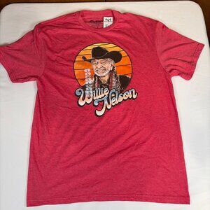 NWT Jedco Willie Nelson - Unisex T-Shirt L Red